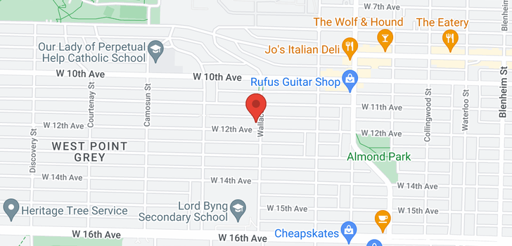 map of 3905 W 12TH AVENUE